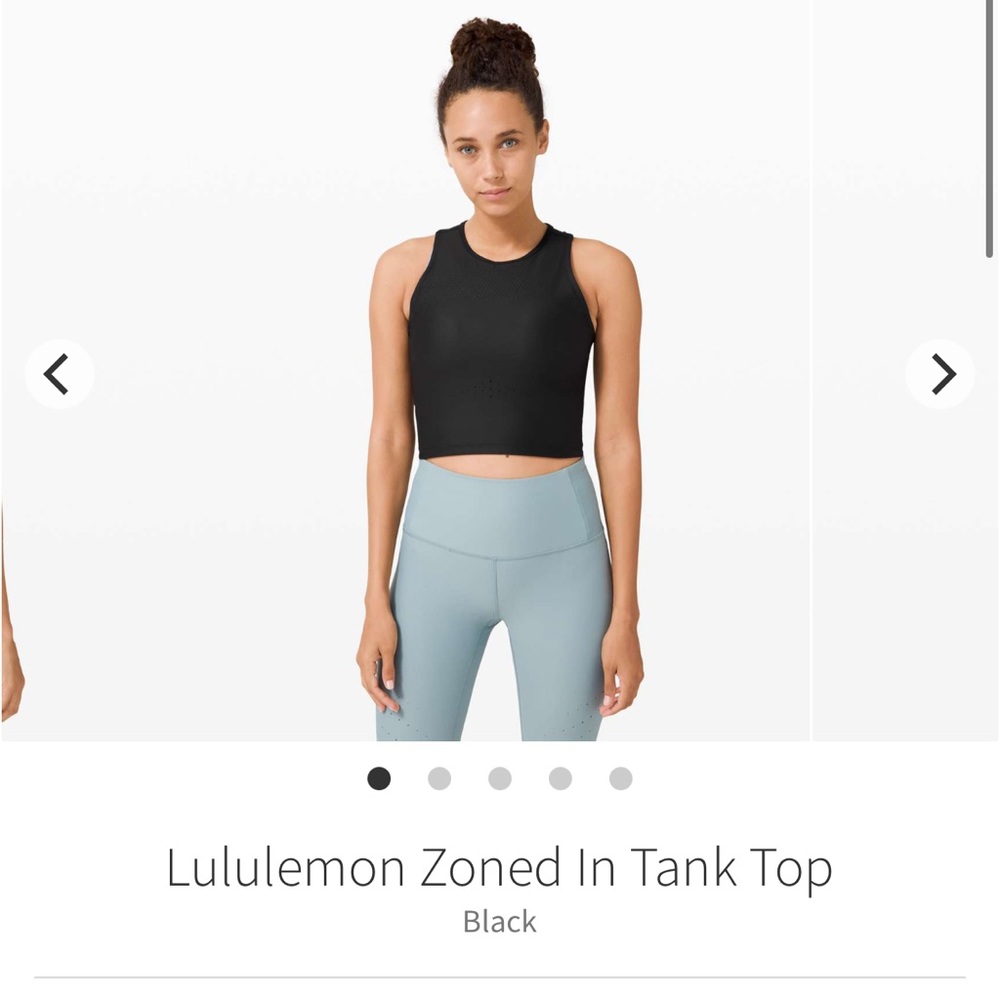 Lululemon zoned in tank top
